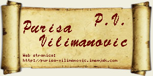 Puriša Vilimanović vizit kartica